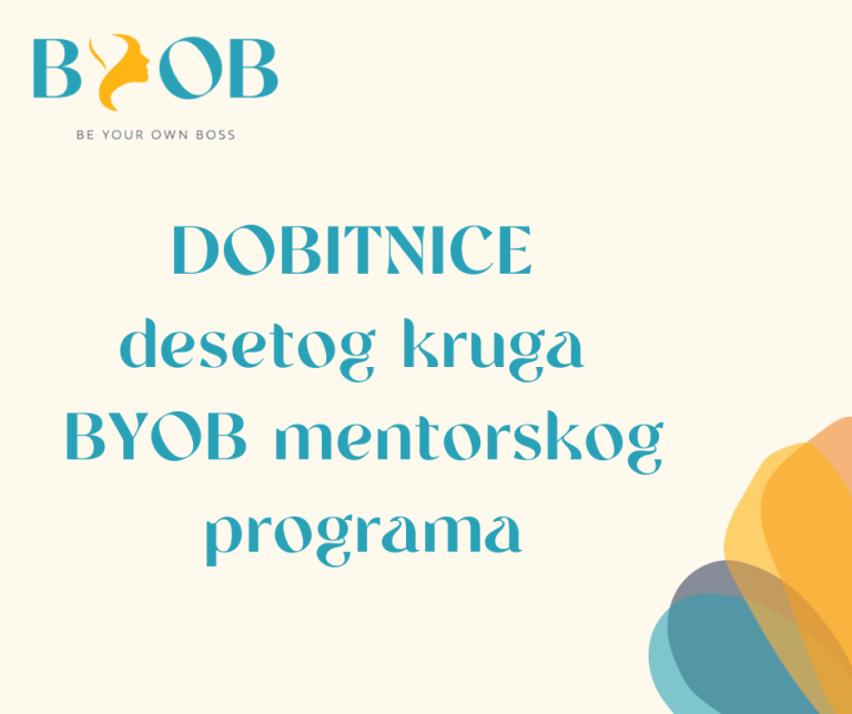DOBITNICE desetog kruga BYOB mentorskog programa